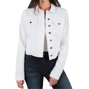 Kut from the Kloth Jean Jacket, White, Size XS